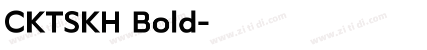 CKTSKH Bold字体转换